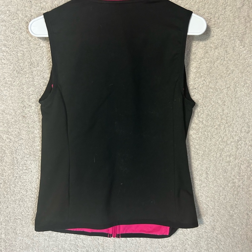Lauren Ralph Lauren Vest Womens Medium S Pink Black Full Zip Performance Puffer - Picture 2 of 8